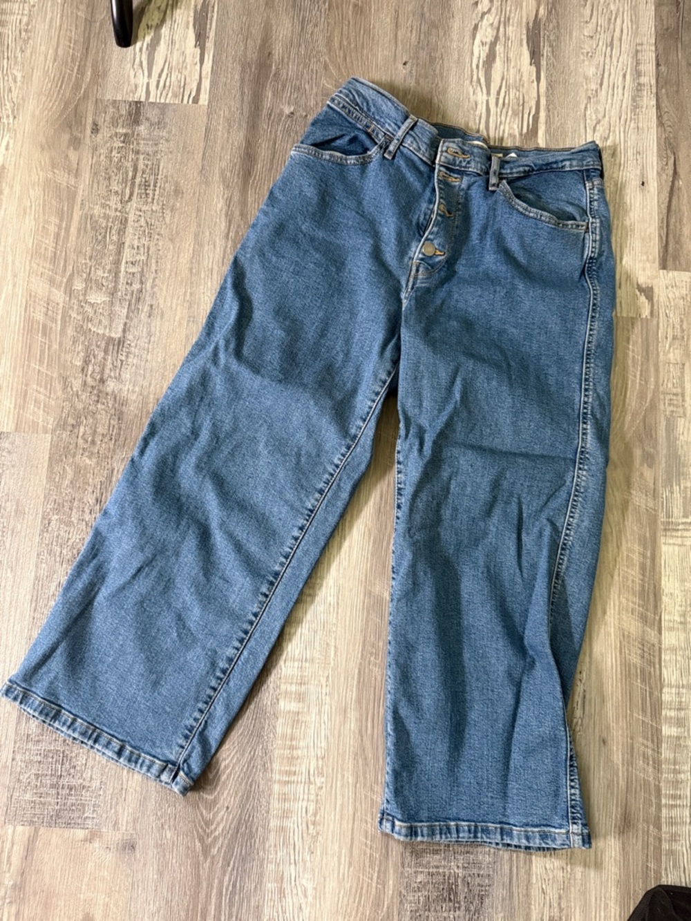 Levi’s High-Waist Wide Leg Blue Denim Jeans